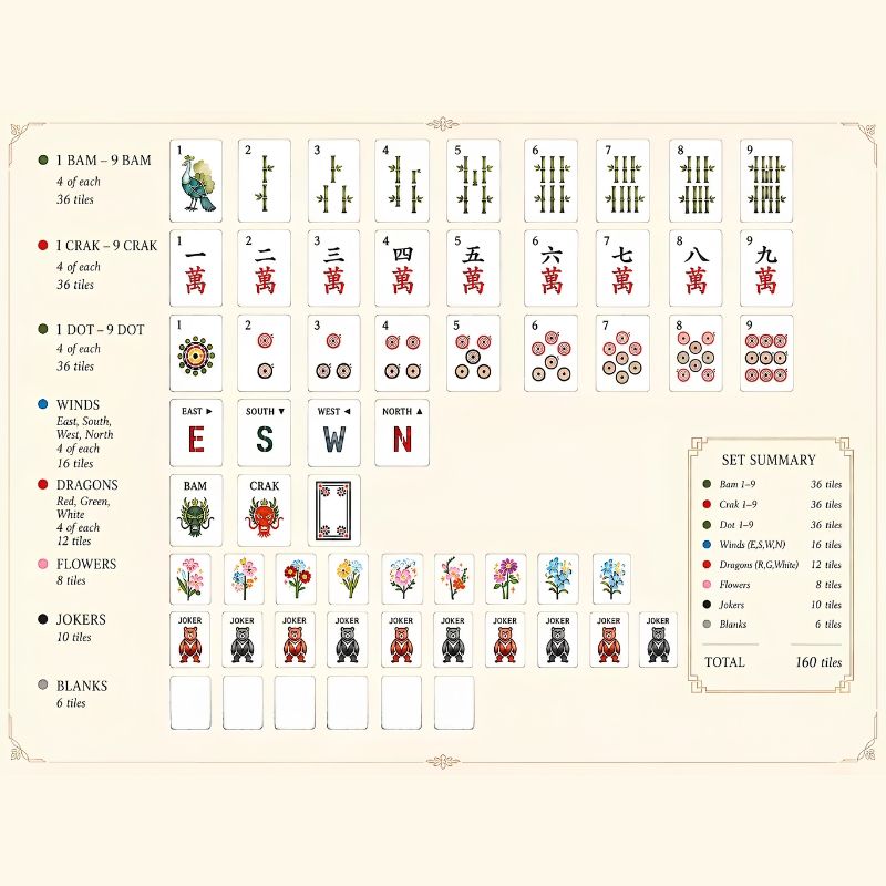 Luxury Mint Jade American Mahjong Set