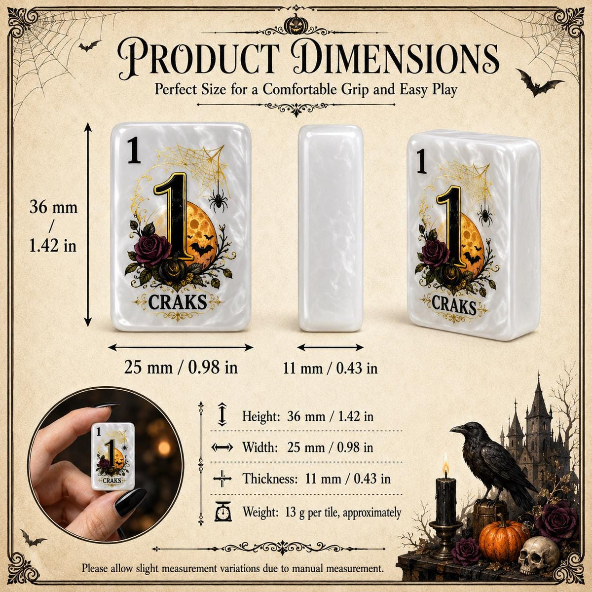 Luxury Halloween Witchy Mahjong Tiles