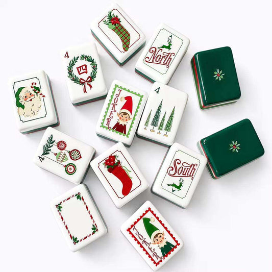 Luxury Retro Santa Christmas American Mahjong Set