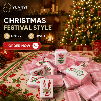 Luxury Christmas Mahjong Set Pink