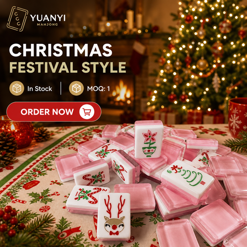 Luxury Christmas Mahjong Set Pink