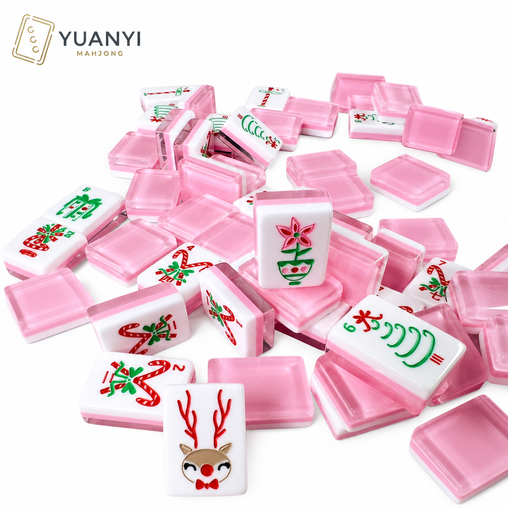 Luxury Christmas Mahjong Set Pink