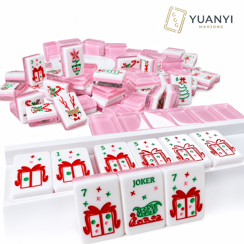 Luxury Christmas Mahjong Set Pink