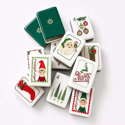 Luxury Retro Santa Christmas American Mahjong Set