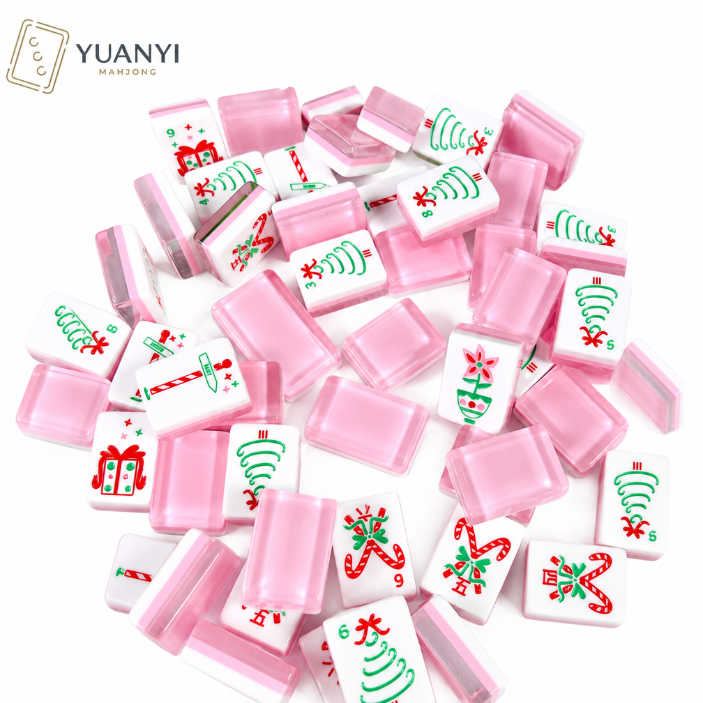 Luxury Christmas Mahjong Set Pink