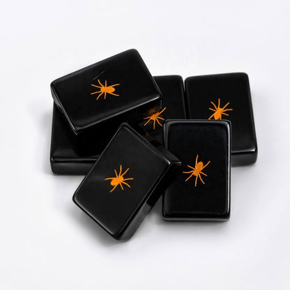 Luxury Halloween Themed Mahjong Set with Ghost Pattern