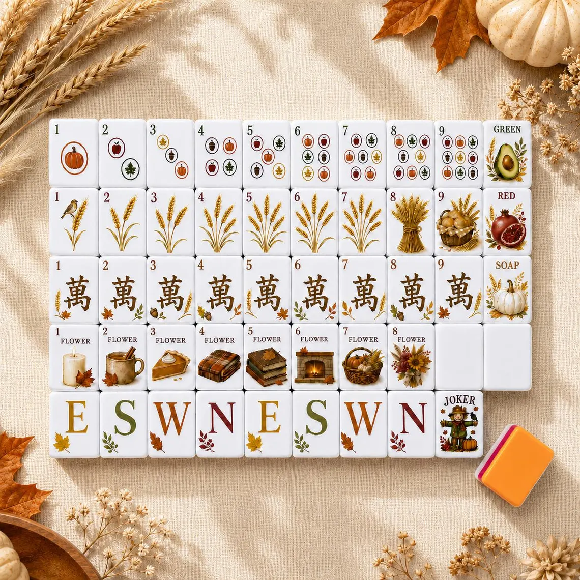 Luxury Thanksgiving Harvest American Mahjong Set