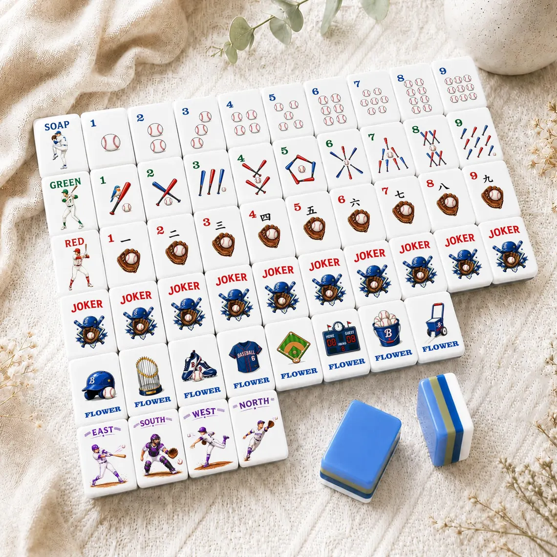 Luxury Baseball American Mahjong Set