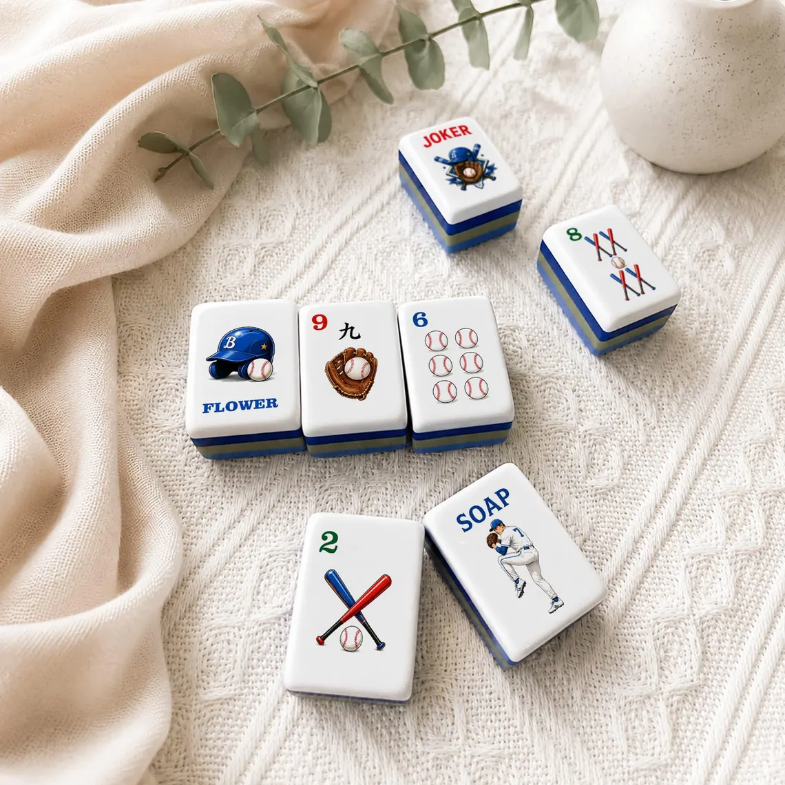 Luxury Baseball American Mahjong Set