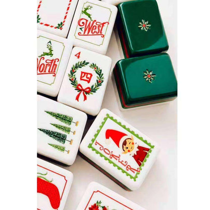 Luxury Retro Santa Christmas American Mahjong Set