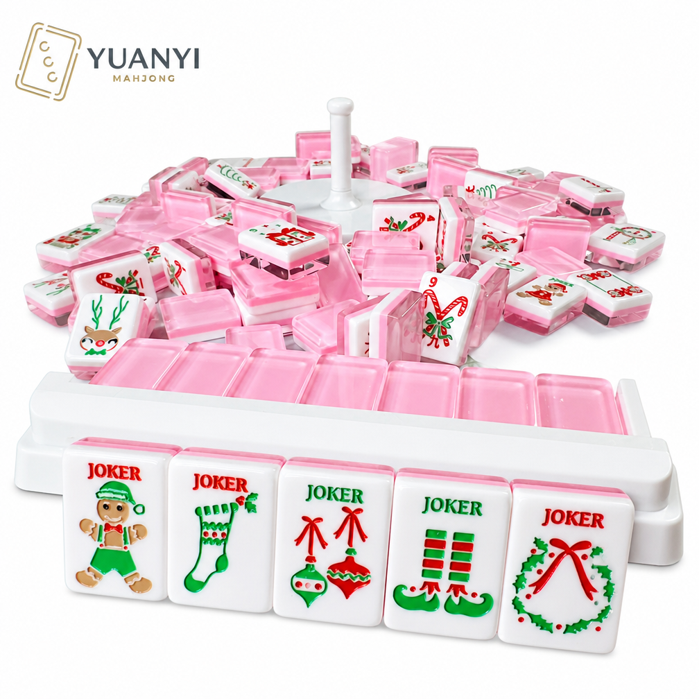 Luxury Christmas Mahjong Set Pink
