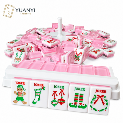 Luxury Christmas Mahjong Set Pink