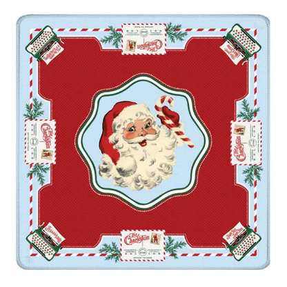 Retro Santa Christmas American Mahjong Mat
