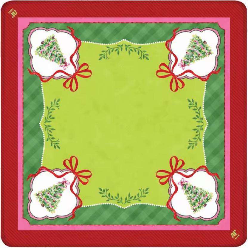 Retro Santa Christmas American Mahjong Mat