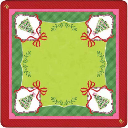 Retro Santa Christmas American Mahjong Mat