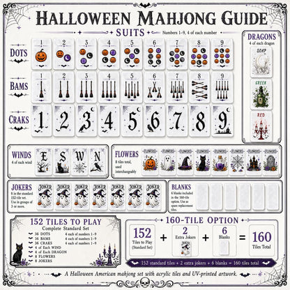 Luxury Halloween Spooky Mahjong Tiles