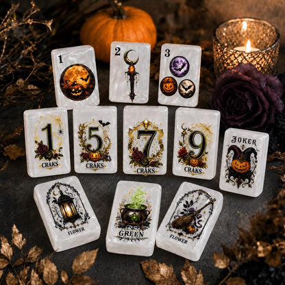 Luxury Halloween Witchy Mahjong Tiles