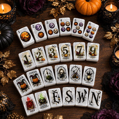 Luxury Halloween Witchy Mahjong Tiles