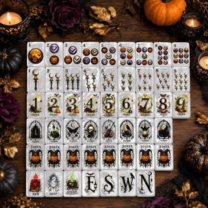 Luxury Halloween Witchy Mahjong Tiles